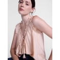 thumbnail image 4 of Scenario Women's and Women's Plus Ruffle Neck Tank Top with Tie Front, Sizes XS-4X, 4 of 6