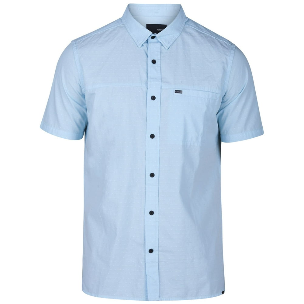 Hurley - Hurley NEW Blue Mens Size Small S Button Down Short-Sleeve ...