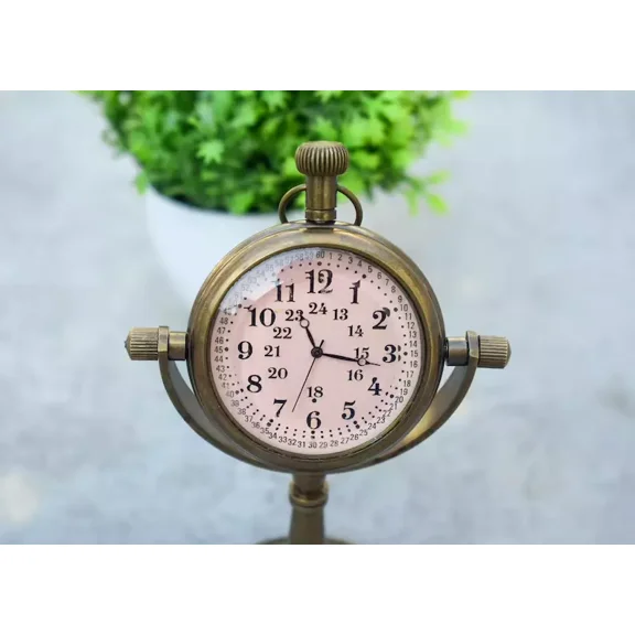 Clock Table Brass Vintage Desk Personalized Desk Clock, Engraved, Retirement Gifts item.