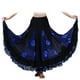 thumbnail image 1 of Falda de baile flamenco floral con lentejuelas y bordado floral para vals swing Azul, 1 of 9