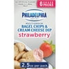 Philadelphia Multigrain Bagel Chips & Strawberry Cream Cheese Dip Snack, 6 ct Trays, 2.5 oz Snack Packs