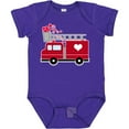 thumbnail image 3 of Inktastic Valentine's Day Red Firetruck with Pink Hearts Boys or Girls Baby Bodysuit, 3 of 5