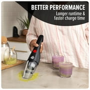 Dirt Devil Cordless Handheld Vacuum, 8V Grab & Go, For Car & Multi-surfaces, Powerful suction, Lightweight, Charging stand, BD30110V, Black