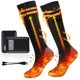 thumbnail image 1 of Calcetines térmicos con calefacción eléctrica para hombre y mujer, calcetín con batería recargable de 5000mAh, para invierno, para motocicleta, 1 of 4