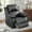 Black, variant on Gewnee Manual Recliner Chair, Overstuffed Faux Leather Single Sofa for Living Room Bedroom,Black