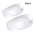 thumbnail image 2 of Qarigey 2 uds plantillas transparentes para aumentar la altura zapatos de realce interior de piel sintética talón medio cojín, macho, 2cm Calzado Hombres 2cm, 2 of 6