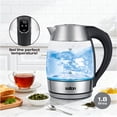 thumbnail image 3 of Salton Temperature Control Glass Kettle – 1.8 L | Electronic Temperature Settings (60°C–90°C) | Colour-Changing LED Lights | Stainless Steel Tea Steeper | Borosilicate Glass  (GK2185), 3 of 9