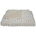 thumbnail image 4 of Northlight Plush White Fluffy Thick Throw Blanket 50" x 60", 4 of 6