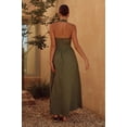 thumbnail image 3 of Women's Halter Neck Maxi Dress with Pockets One hundred percent polyester fabric comfy and chic ideal for sunny days, 3 of 9