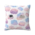 thumbnail image 2 of LNWH Powder Blue Cloud Throw Pillow Covers, Square Soft Linen Decorative Pillow Cases, 16"x16", 2 of 8