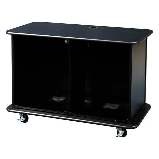 Black LCD/Flat Panel TV Stand w Locking Casters (42 in ...