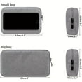 thumbnail image 4 of Canvas Storage Bag, Cable Cord Organizer Travel Bag, Small Electronics SD Card Power Bank Storage Bag, 4 of 15