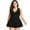 Black, variant on Plus Size Swimsuit for Women, Tummy Control Swimdress Two-Piece Swimwear with Flared Skirt Bikini Bathing Suits