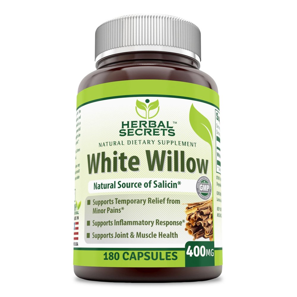 Herbal Secrets Natural Dietary Supplement White Willow 400
