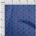 thumbnail image 1 of oneOone Georgette Viscose Blue Fabric Red Insect Sewing Craft Projects Fabric Prints By Yard 42 Inch Wide, 1 of 4