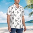 thumbnail image 6 of Picia Funny Chicken Gentle Cotton Regular Fit Short Sleeve Casual Hawaiian Shirt for Men-Small, 6 of 8