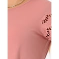 thumbnail image 5 of NOMADIC NOOK Women's Plus Size Tops Short Sleeve Lace Panel Elegant Work Packs Blouses, 5 of 5