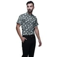 thumbnail image 2 of BESTMAN Chemises Imprimées pour Hommes Manches Courtes Boutonnées Chemise Décontractée en Coton, 2 of 5