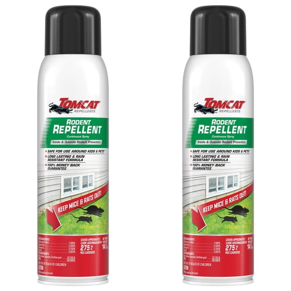 2-pack Tomcat Rodent Repellent Continuous Spray - Ready to Use - 2 Pack, 14 oz — Residential Use, Standard Application