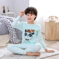 thumbnail image 4 of Conjunto de pijamas de manga larga para niños y niñas, ropa de dormir de algodón de invierno, pijamas de Navidad de dibujos animados de gato, 3, 5, 7, 9, 11T, 4 of 4