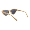 thumbnail image 4 of Womens Metal Stud Trim Gothic Cat Eye Plastic Sunglasses Tan Solid Black, 4 of 4