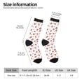 thumbnail image 2 of Gukieu Lips Kiss Print Contrast Color Mid-calf Socks, Sweat-wicking Athletic Socks, Unisex Clothing Accessories, 2 of 6