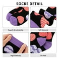 thumbnail image 6 of COOPLUS Womens Crew Socks Fun Multi-Colored Egg Pattern Socks for Women Holiday Gifts 5 pairs, 6 of 7