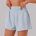 thumbnail image 5 of Athletic Running Shorts for Women Summer Casual Elastic High Waist Relaxed Fit Workout Yoga Gym Shorts with Pockets, 5 of 6