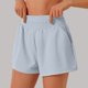 thumbnail image 4 of Pantalones cortos deportivos de cintura alta para mujer con bolsillo, pantalones cortos para correr y hacer gimnasia, 4 of 5