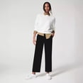 thumbnail image 2 of Pantalones acampanados con microcintura que combinan con todo, pantalones de traje casuales con colgante adelgazante para mujer, 2 of 6