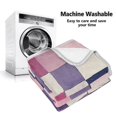 thumbnail image 5 of Yayeee Throw Blanket for Couch Soft Warm 60" x 80" Sofa Chair Bed Decoration, Pink and Purple Plaid Pattern, 5 of 7