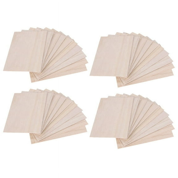 40Pcs Balsa Wood Sheets Wooden Plate 150 x 100 x 2mm for House Ship Craft Model DIY