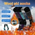 thumbnail image 5 of Xfvqtps Mens Socks Long Knee High Simplicity Thickened Outdoor Sports Climbing Sweat Absorbing Warm at the Bottom of the Towel Warm Skiing Socks White, 5 of 5