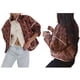 thumbnail image 2 of Chaqueta Acolchada Corta con Estampado Floral Vintage para Mujer, Chaqueta Corta Abierta Al Frente, Ropa de Abrigo Café S, 2 of 6