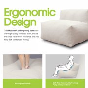 Evita Beige Outdoor Lounge Furniture , Outdoor Bean Bag Chair,Patio Lounger Comfy Couch, Water-Resistant Olefin Fabric, High-Density Foam Filled Comfy Beach Chairs