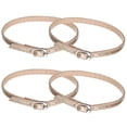 thumbnail image 1 of Uxcell 4 pares de correas para zapatos de tacón alto, correas de tobillo desmontables, accesorios para zapatos para mujeres, dorado, 1 of 6