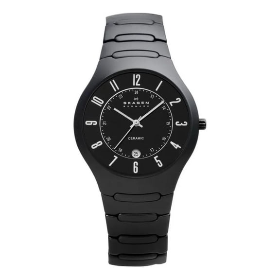 Skagen Ceramic Collection Men's Black Dial Quartz Watch 817LBXC