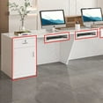 Illuminated Classic Reception Desks Stylish White Checkout Luxury