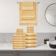 thumbnail image 4 of Dewall Maisons Beige 18-Piece Plush Towel Set, 100% Cotton - Ultra-ComFortable, Quick-Drying - Includes 4 Bath Towels, 6 Hand Towels, 8 Washcloths - Perfect For Luxurious Bathrooms, 4 of 12