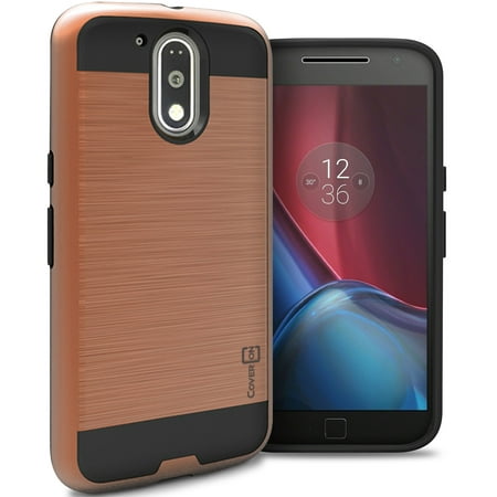 CoverON Motorola Moto G4 Plus / Moto G4 Case, Chrome Series Hard Hybrid Phone Cover