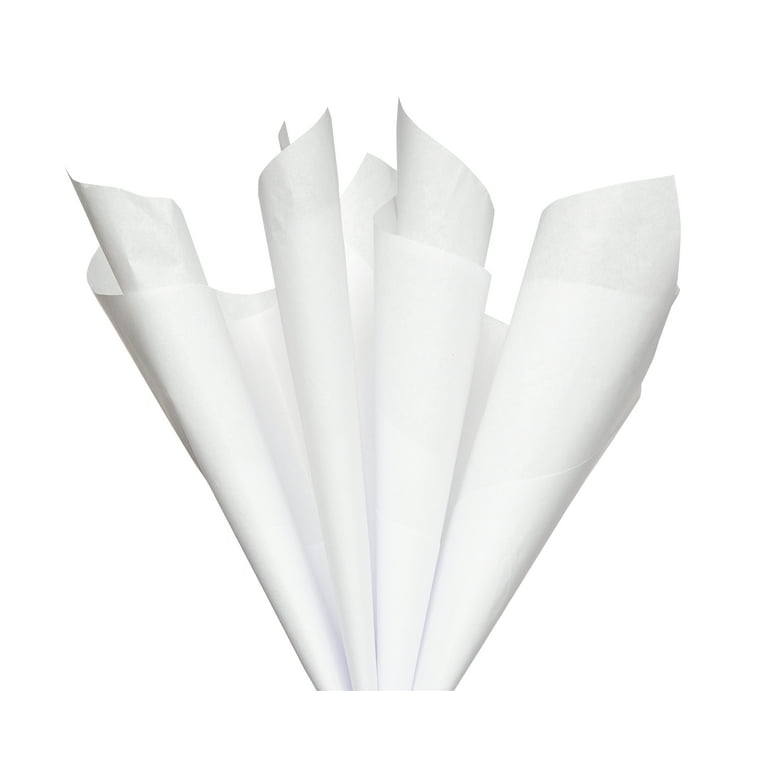 White Waxed Floral Tissue Paper, 18x24, Bulk 480 Sheet Pack