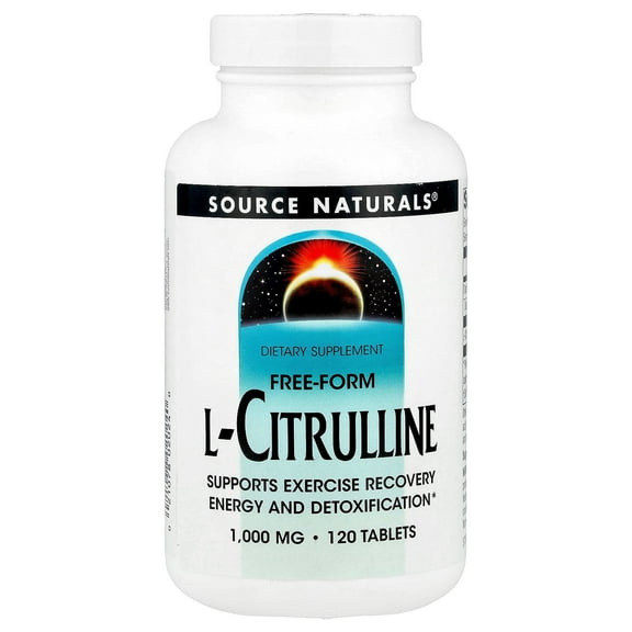 Source Naturals L-Citrulline - Supports Exercise Recovery, Energy and Detoxification, 1,000 mg - 120 Tablets