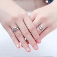 thumbnail image 4 of 2pcs Hug Ring,925 Sterling Silver Hug Rings For Women Men Girls Love Hugging Open Promise Ring, 4 of 5