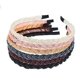 thumbnail image 4 of Diadema tejida con estilo, torcida con cuentas, diadema ancha con perlas finas, accesorios para el cabello de moda, tocado, 4 of 5