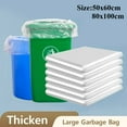 thumbnail image 2 of 50/100PCS Extra White Large Garbage Bags, Thickened Transparent, Disposable Hotel Storage Plastic Bag for Kitchen,trash Dustbin 80x100cm 50PCS 2.5 SILK, 2 of 6