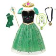 thumbnail image 1 of Disney vestido de Frozen para niñas, disfraz de Elsa, Anna, reina de las Nieves, fiesta de carnaval, baile de graduación, ropa de princesa, 1 of 5