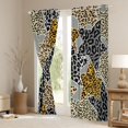 thumbnail image 3 of Homewish Leopard Print Black Out Curtains for Teens Boys Girls,Stars Print Curtains Pack of 2 (42x63 Each),Bling Glitter Bedroom Curtains,Breathable Home Decor, 3 of 6