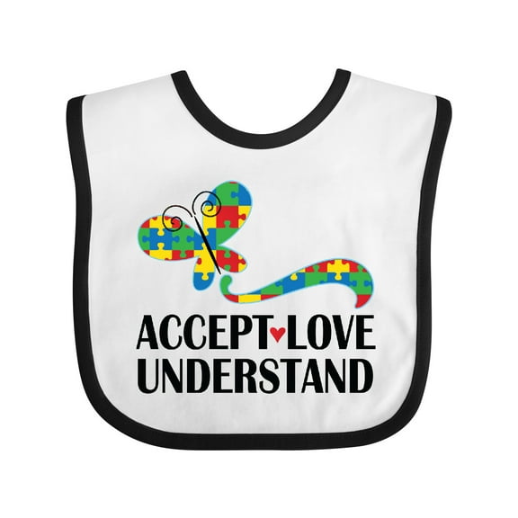 Inktastic Autism Love Accept Understand Awareness Month Girls Baby Bib