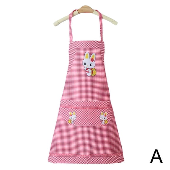 Oilproof Cartoon Aprons Women Kitchen Apron Cooking Baking BBQ With Pocket