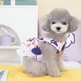 thumbnail image 2 of CSChome Laisse pour Chien Robe Laisse pour Chien Imprimé Fleur Grand Ourlet Sans Manches Col Rond Matériau Doux Décoratif Respirant Printemps Été Laisse pour Animal de Compagnie, 2 of 7